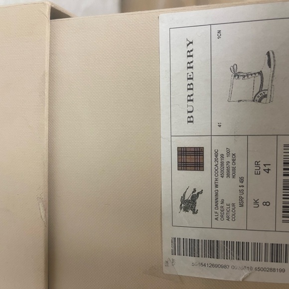 Burberry Black and Plaid Lace-Up Boots - Picture 8 of 8